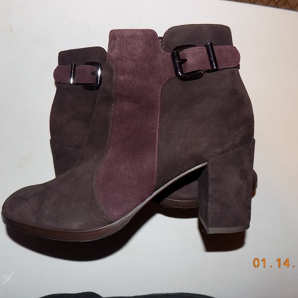 Aquatalia purple and brown suede boots made in Italy US9 - Picture 3 of 14